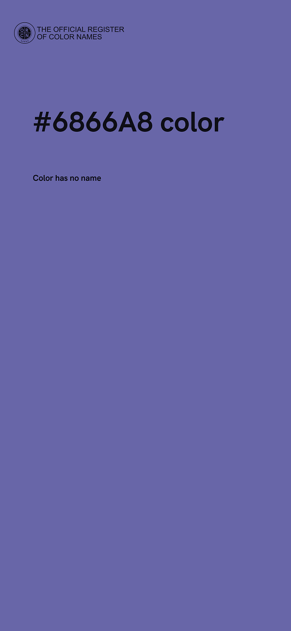 #6866A8 color image
