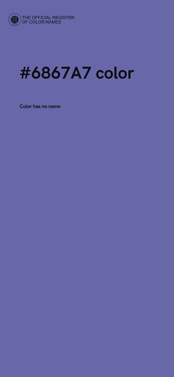 #6867A7 color image