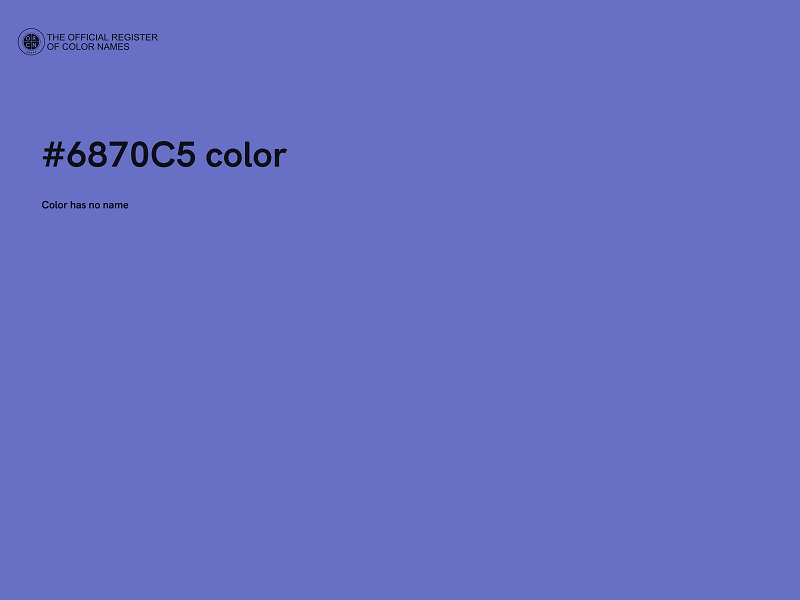 #6870C5 color image