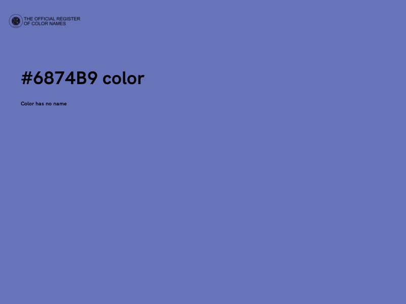 #6874B9 color image