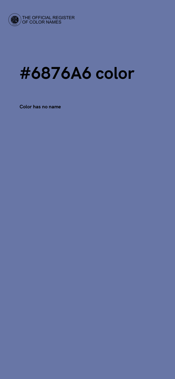 #6876A6 color image