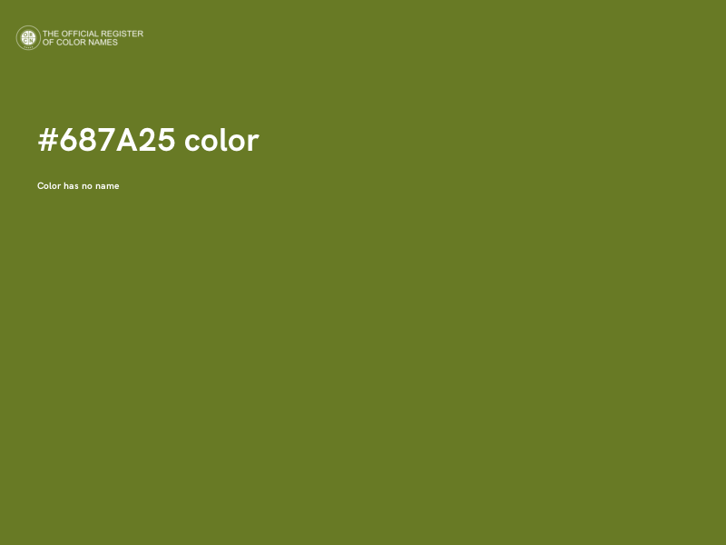 #687A25 color image