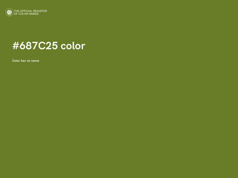 #687C25 color image