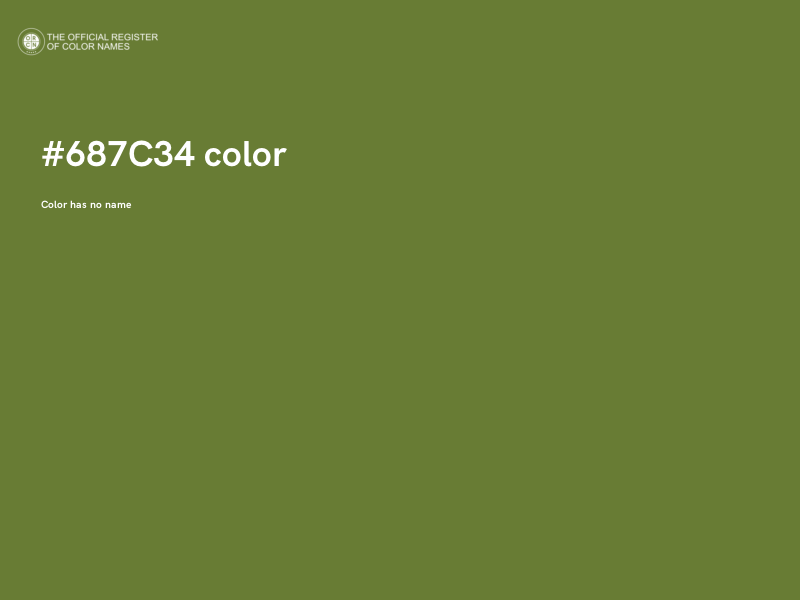 #687C34 color image