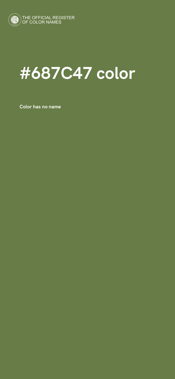 #687C47 color image