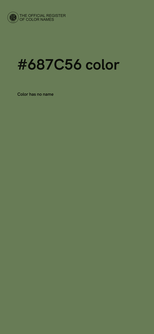 #687C56 color image