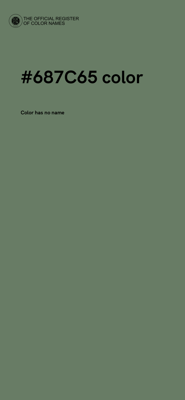 #687C65 color image