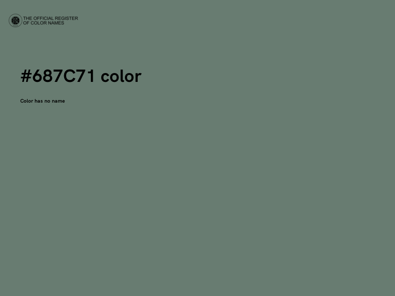 #687C71 color image