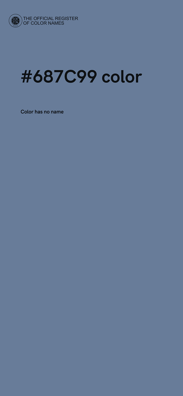 #687C99 color image