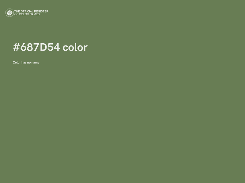 #687D54 color image