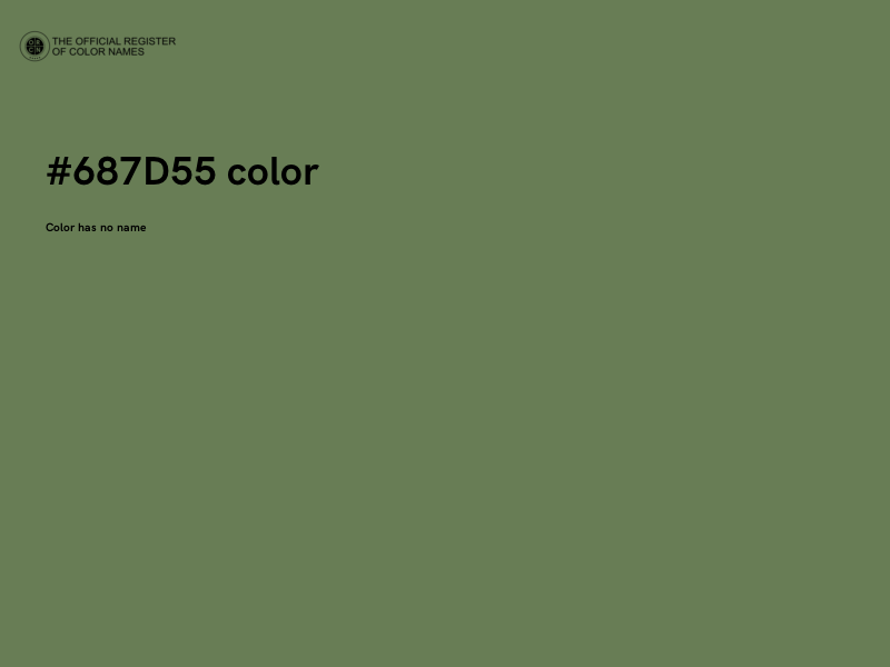 #687D55 color image