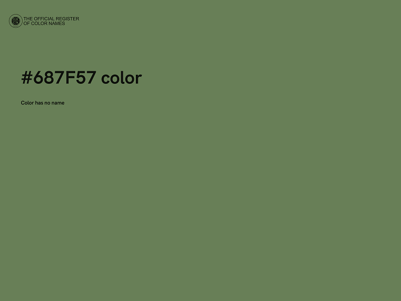 #687F57 color image