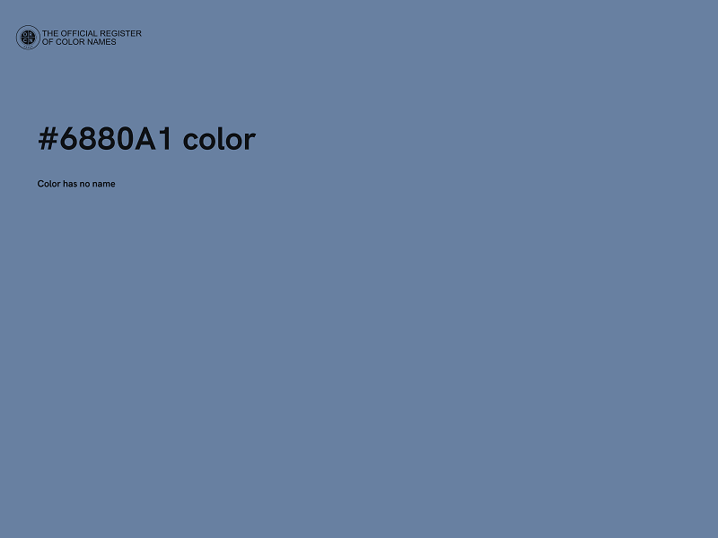 #6880A1 color image