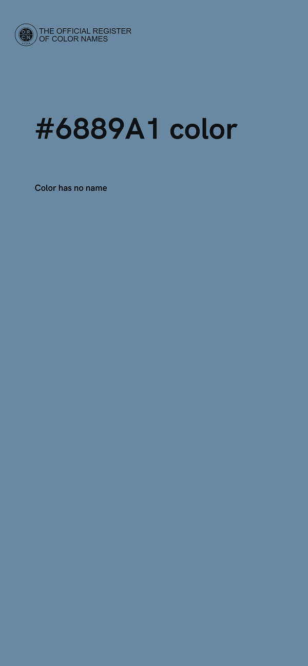 #6889A1 color image