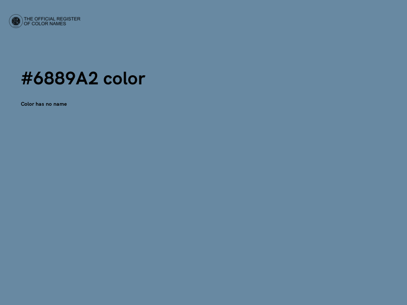 #6889A2 color image