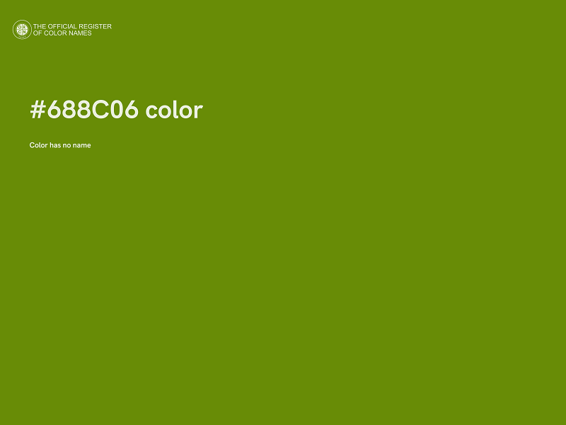 #688C06 color image