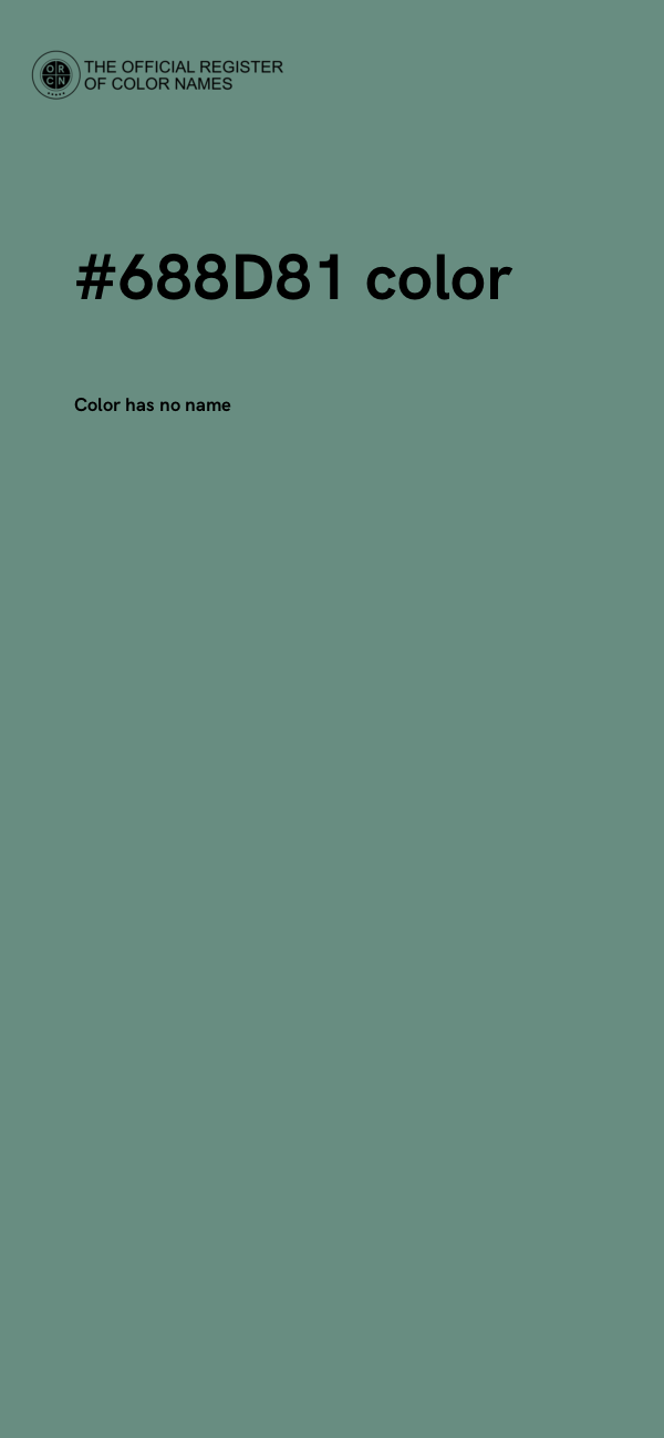 #688D81 color image
