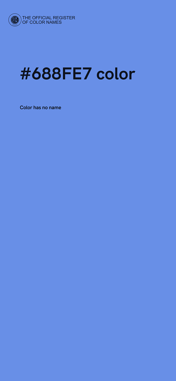 #688FE7 color image