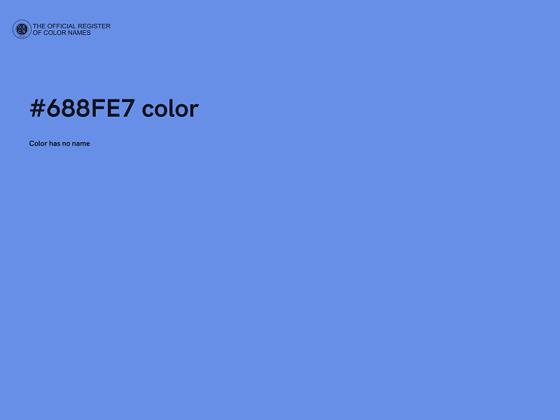 #688FE7 color image