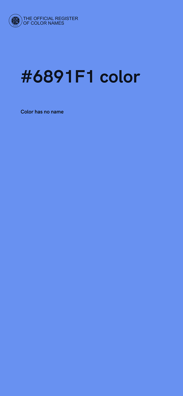 #6891F1 color image