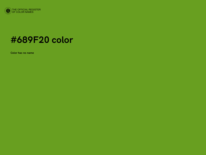 #689F20 color image