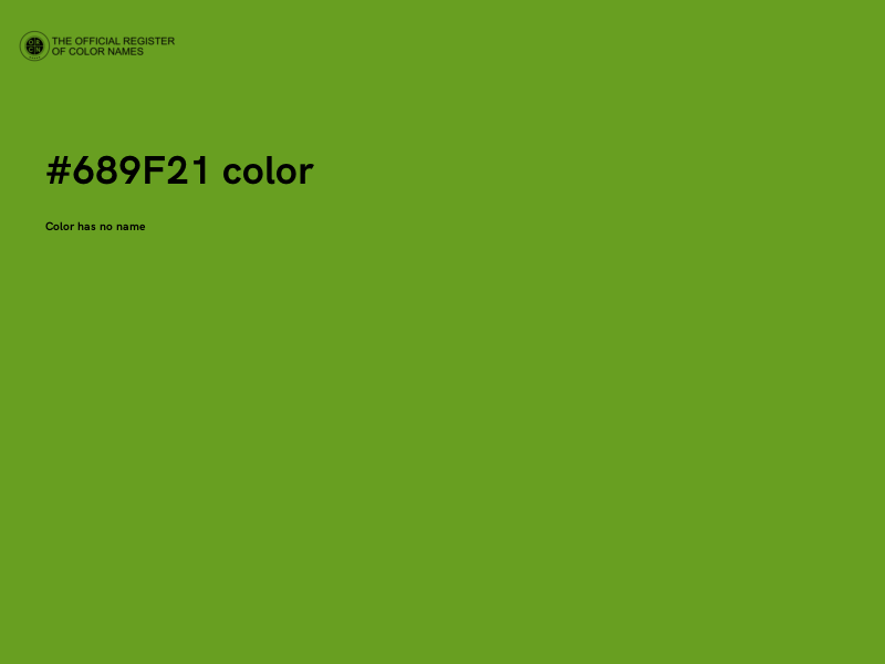 #689F21 color image