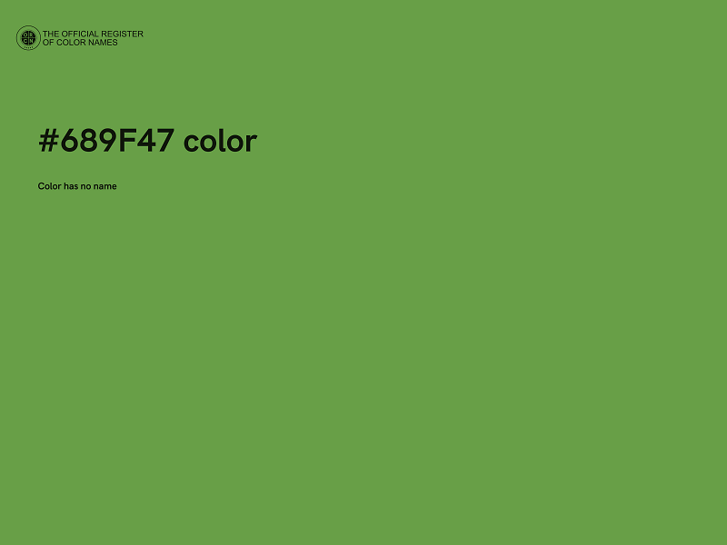 #689F47 color image
