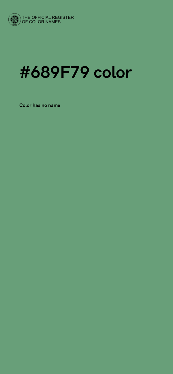 #689F79 color image