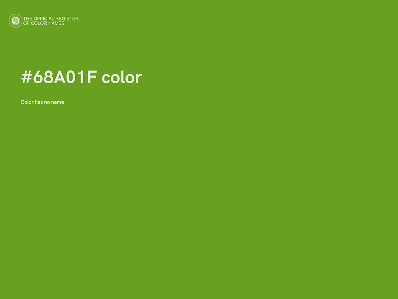 #68A01F color image