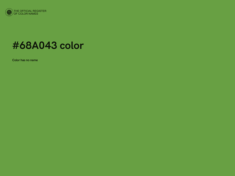 #68A043 color image