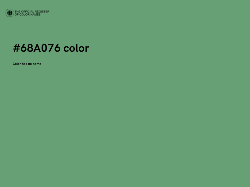 #68A076 color image