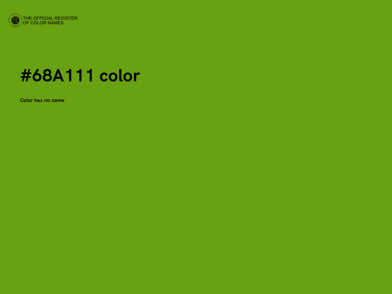 #68A111 color image