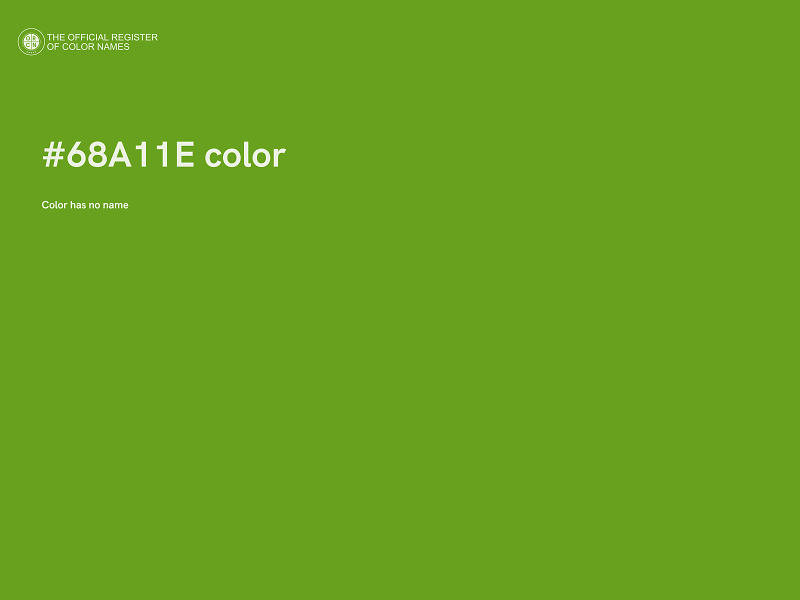 #68A11E color image