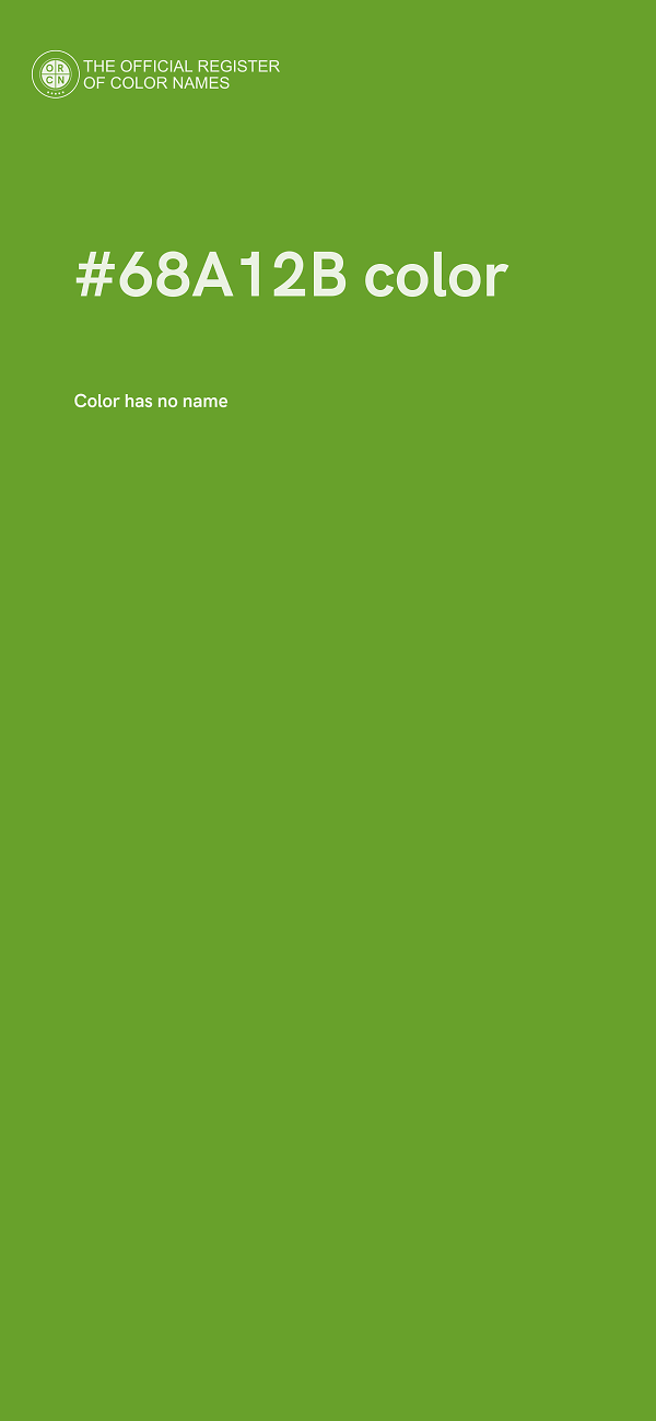 #68A12B color image