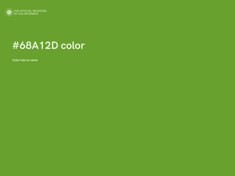 #68A12D color image