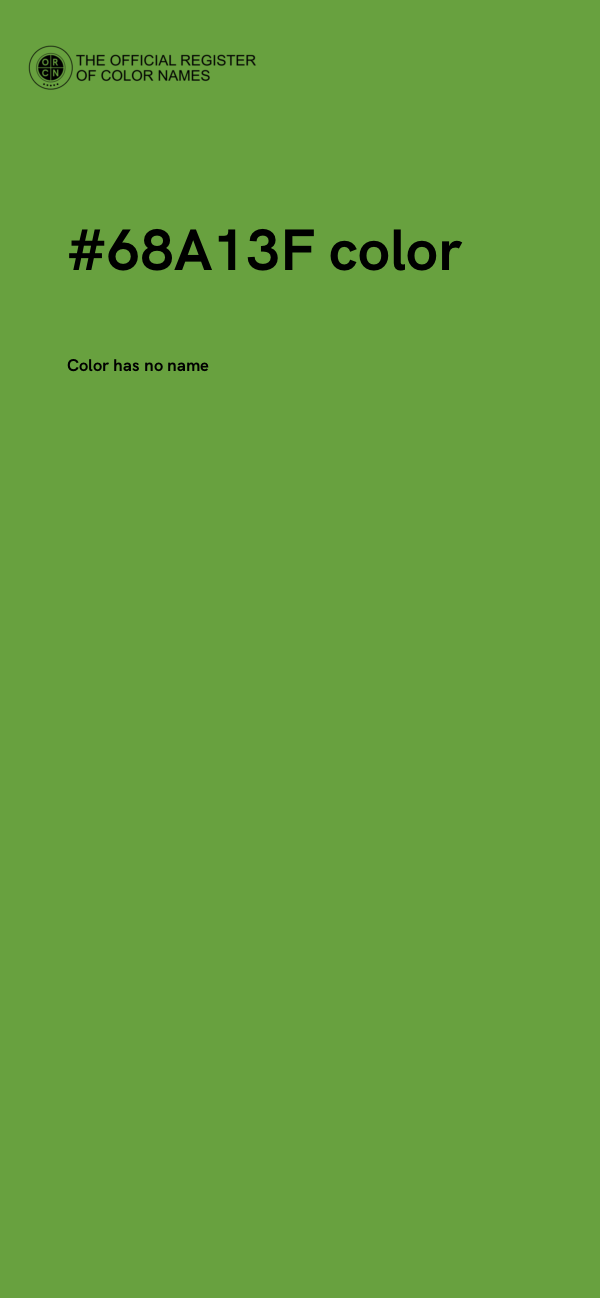 #68A13F color image
