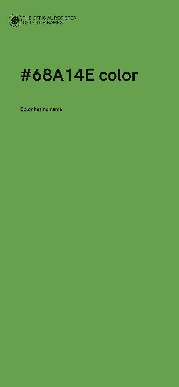 #68A14E color image