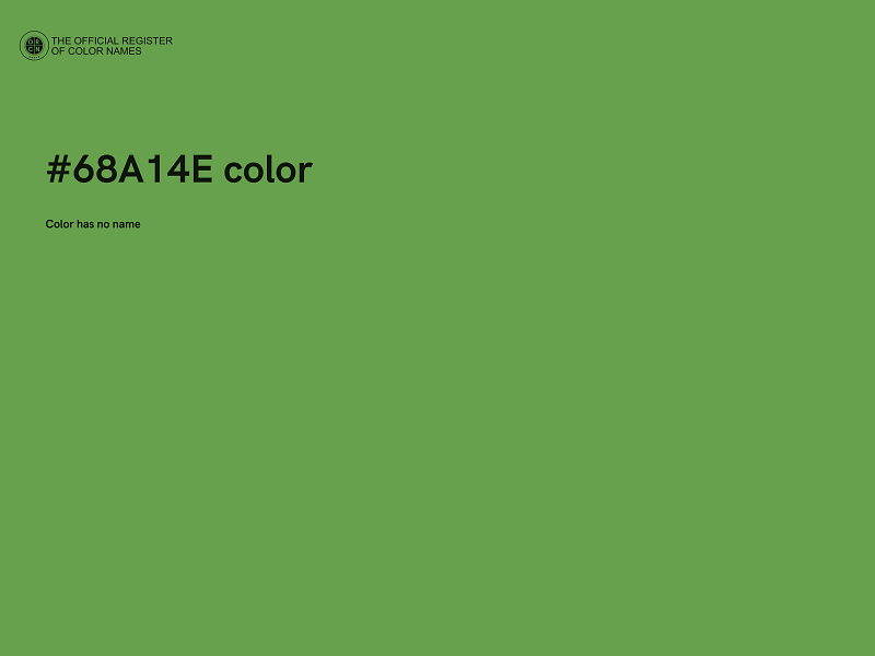 #68A14E color image