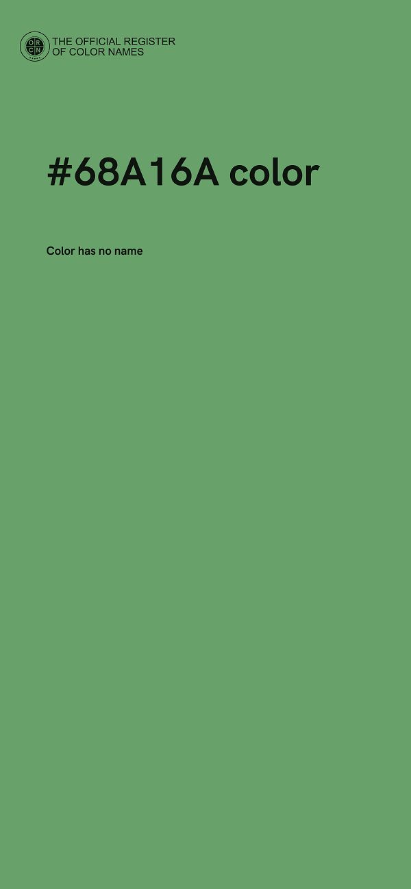 #68A16A color image