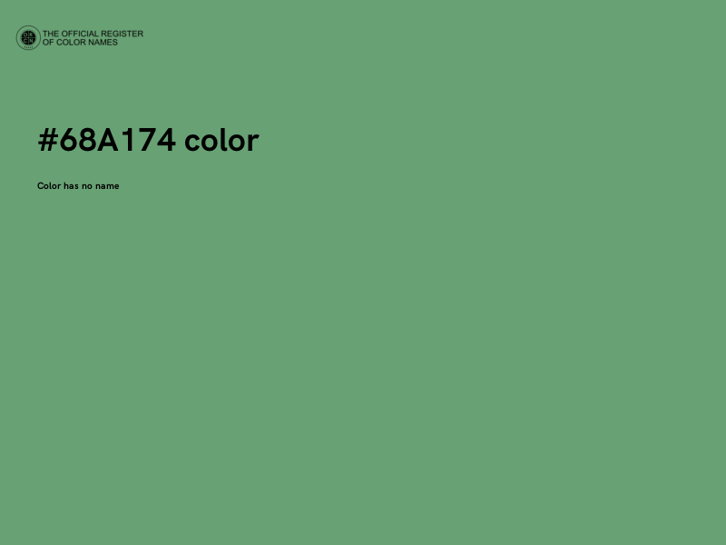 #68A174 color image