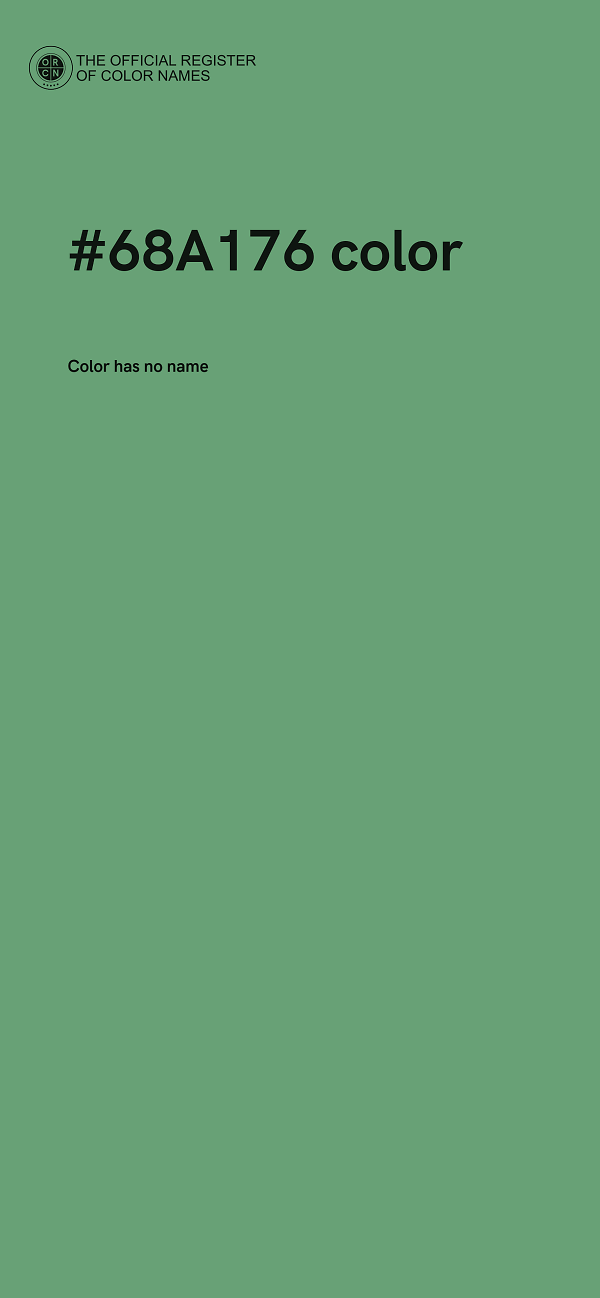 #68A176 color image