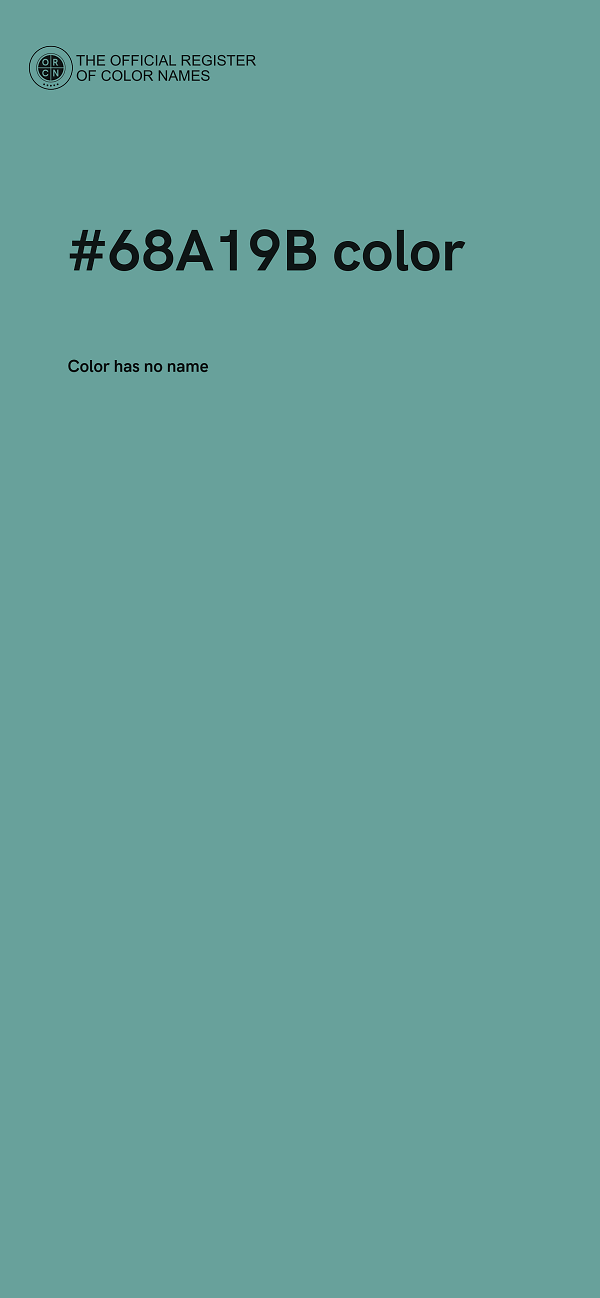 #68A19B color image