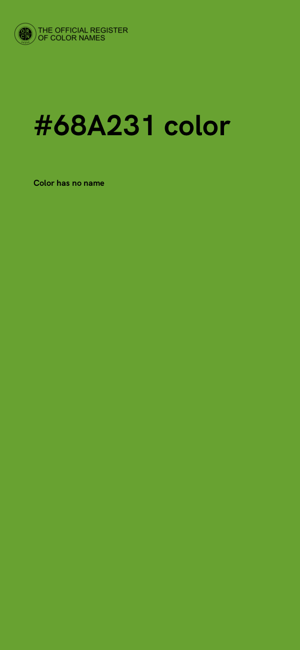 #68A231 color image