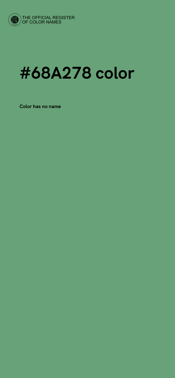 #68A278 color image