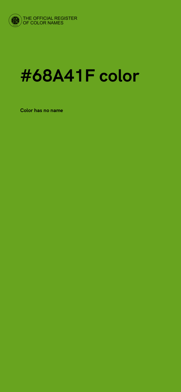 #68A41F color image
