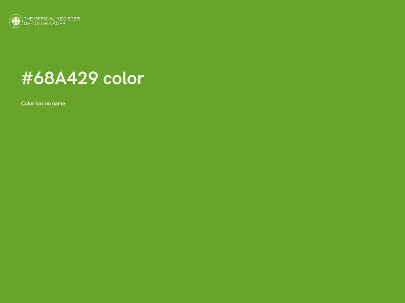 #68A429 color image