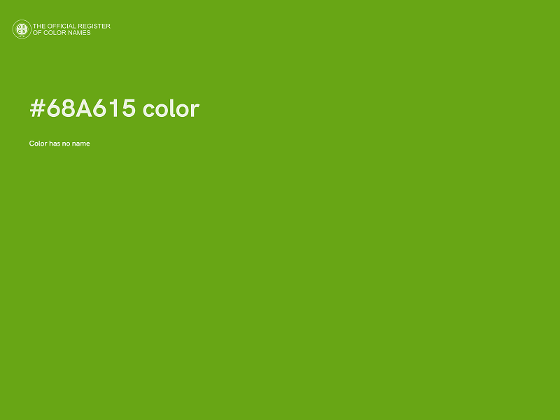 #68A615 color image