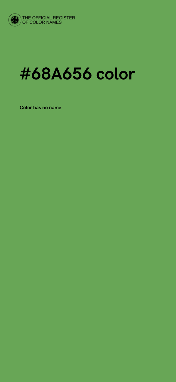 #68A656 color image