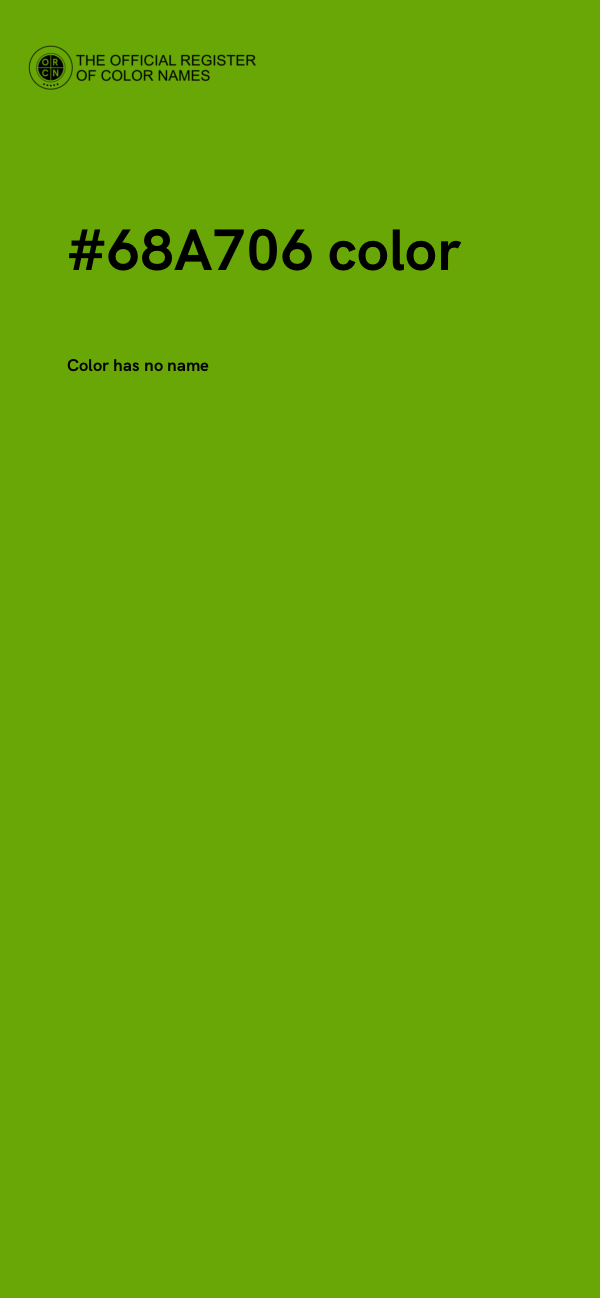 #68A706 color image