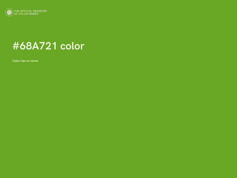 #68A721 color image